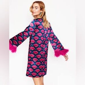 Boden Floral Dress in Pink and Blue